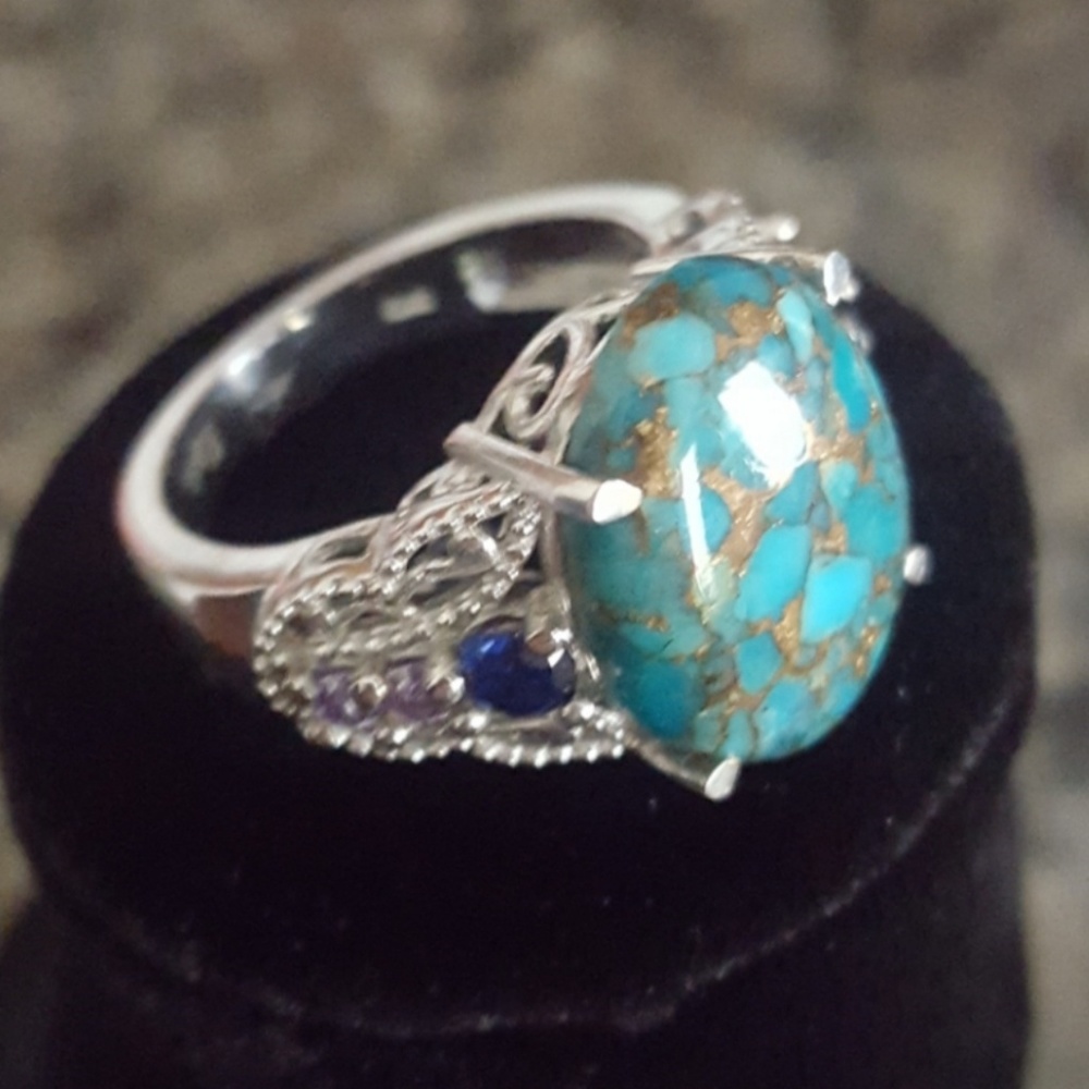Mojave blue turquoise ring